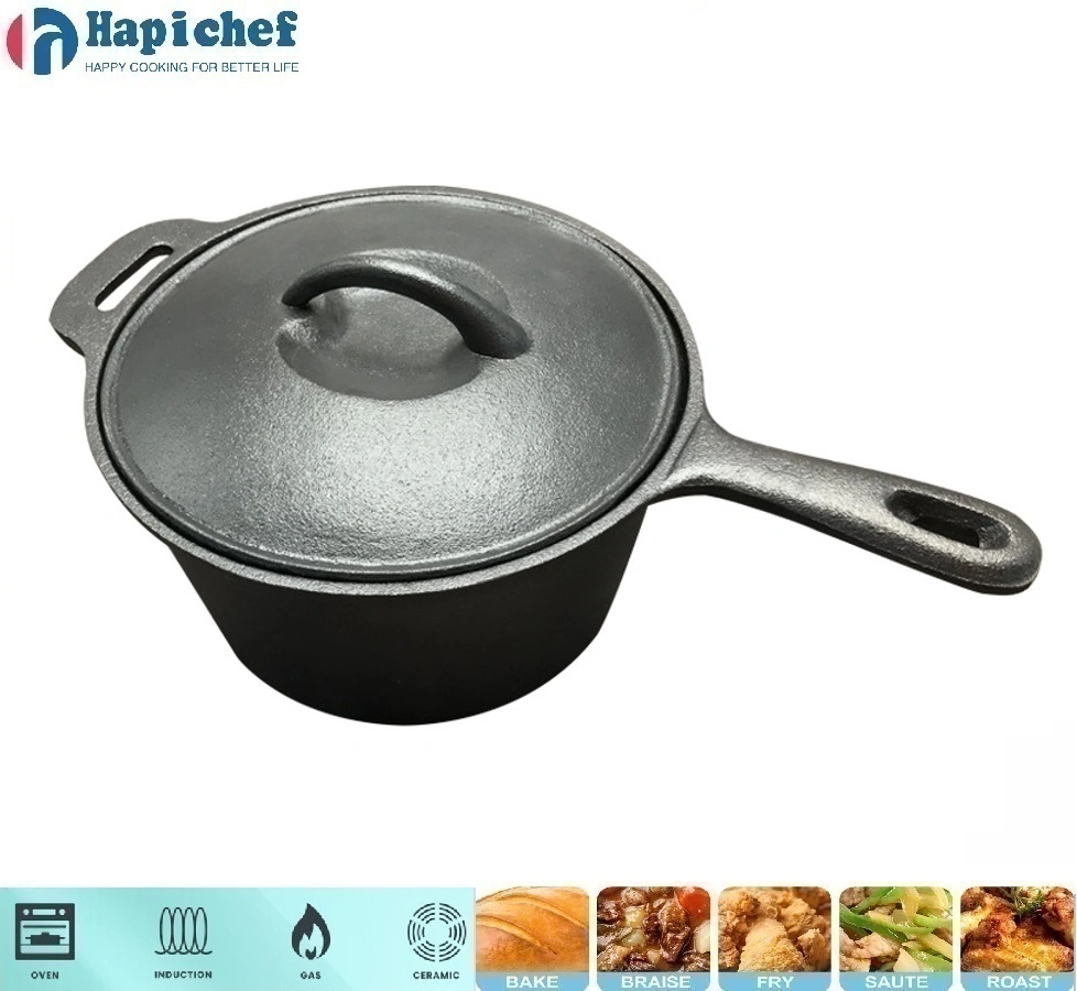 Preseasoned Cast Iron Milk Pot Outdoor Camping Cookware