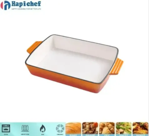 orange cast iron cookware