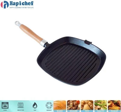 Direct Factory Outdoor Cooking Square Cast Iron Griddle Grilling Pan