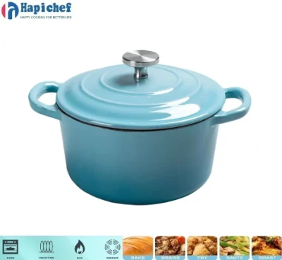 Amazon Hot Selling Round Enameled Casserole Cast Iron Dutch Oven