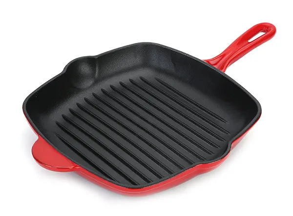 flat cast iron frying pan