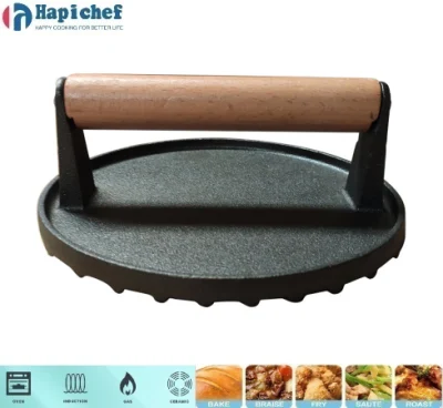 Wholesale BBQ Tool Bacon Press Heavy-Duty Cast Iron Grill Press/Meat Press/Burger Press