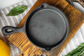cream cast iron casserole dish