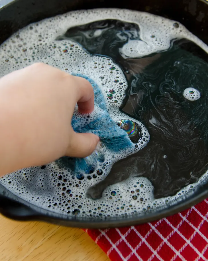 lodge enameled cast iron fry pan